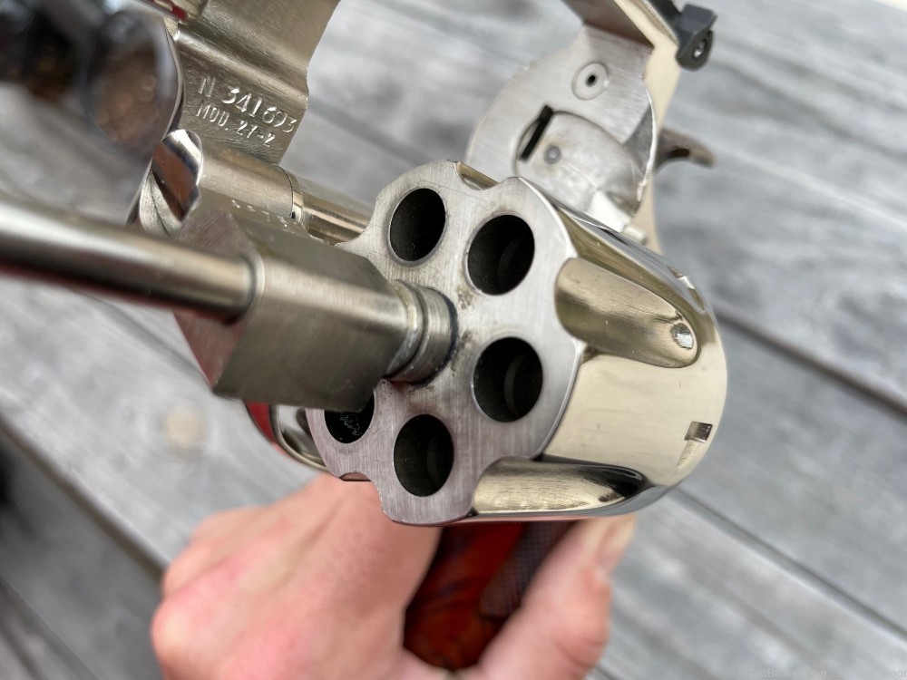 SMITH & WESSON 27-2 revolver .357 magnum nickel-img-57