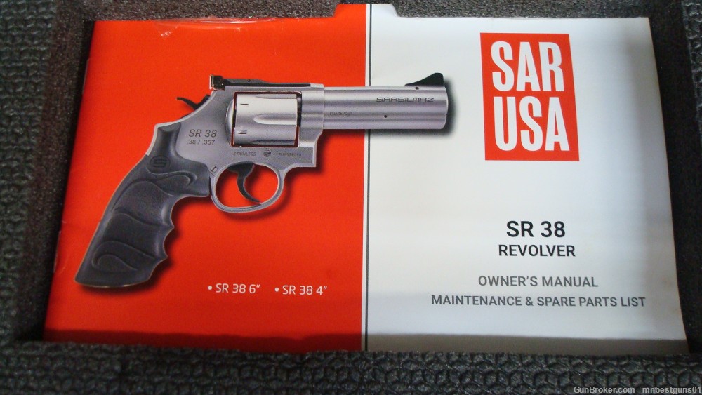 SAR USA by Sarsilmaz Revolver - .357/.38 - 6 Shot - Black - SARSR38BL4-img-1