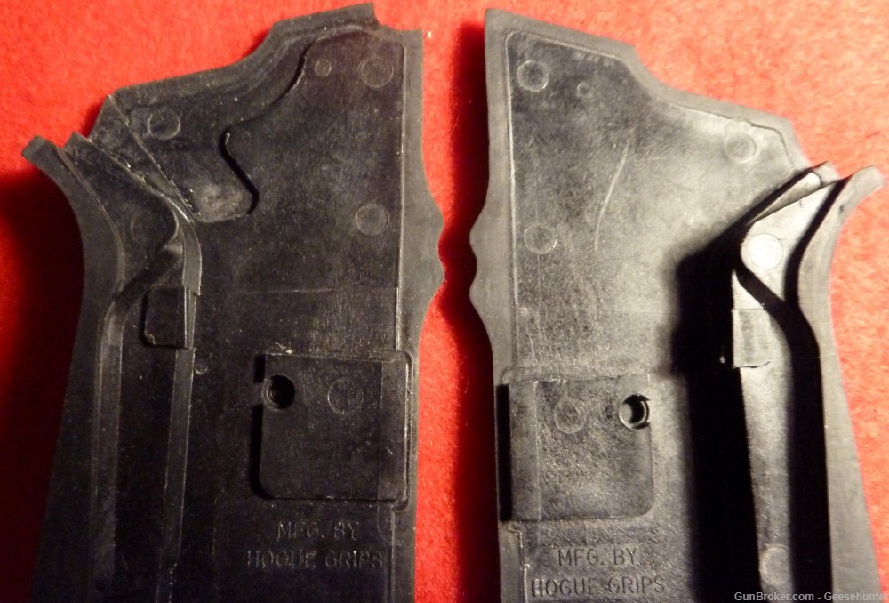 Hogue S&W, Full Size 9mm/40 Caliber Pistol Rubber Grip Panels, Black, 40010-img-6