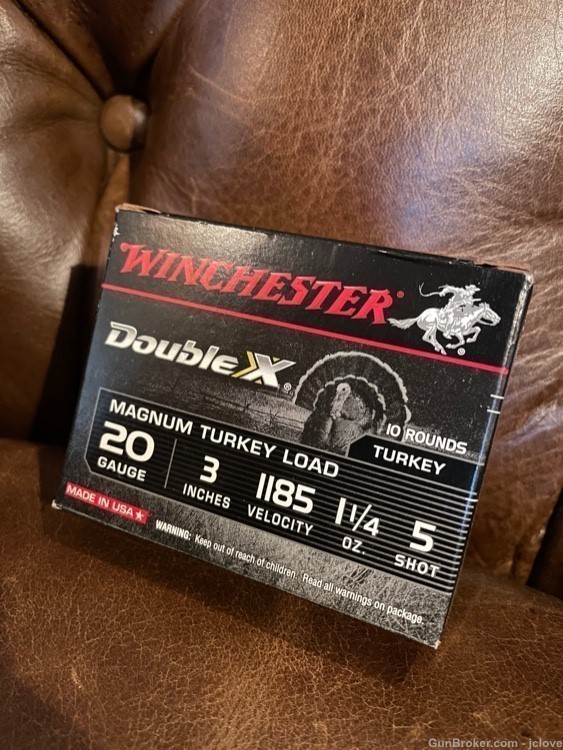 Winchester double super x 20 gauge copper 5 shot magnum turkey load Ammo -img-0