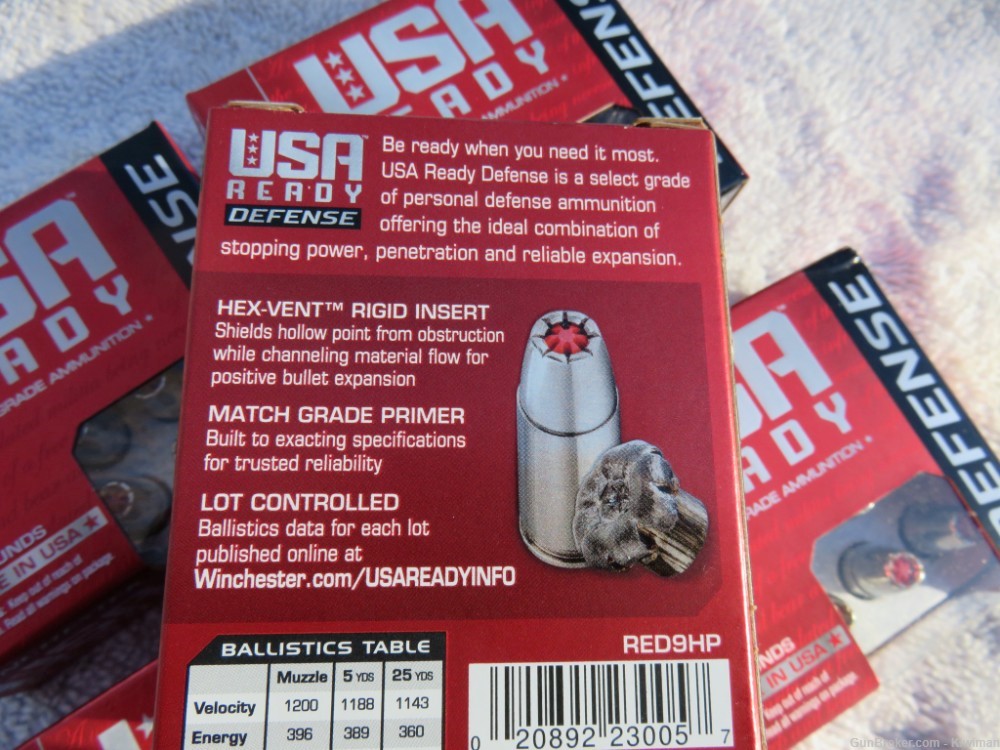 Winchester 9mm +P 124grain 100 Rounds Red HP. The Best you can get !-img-3