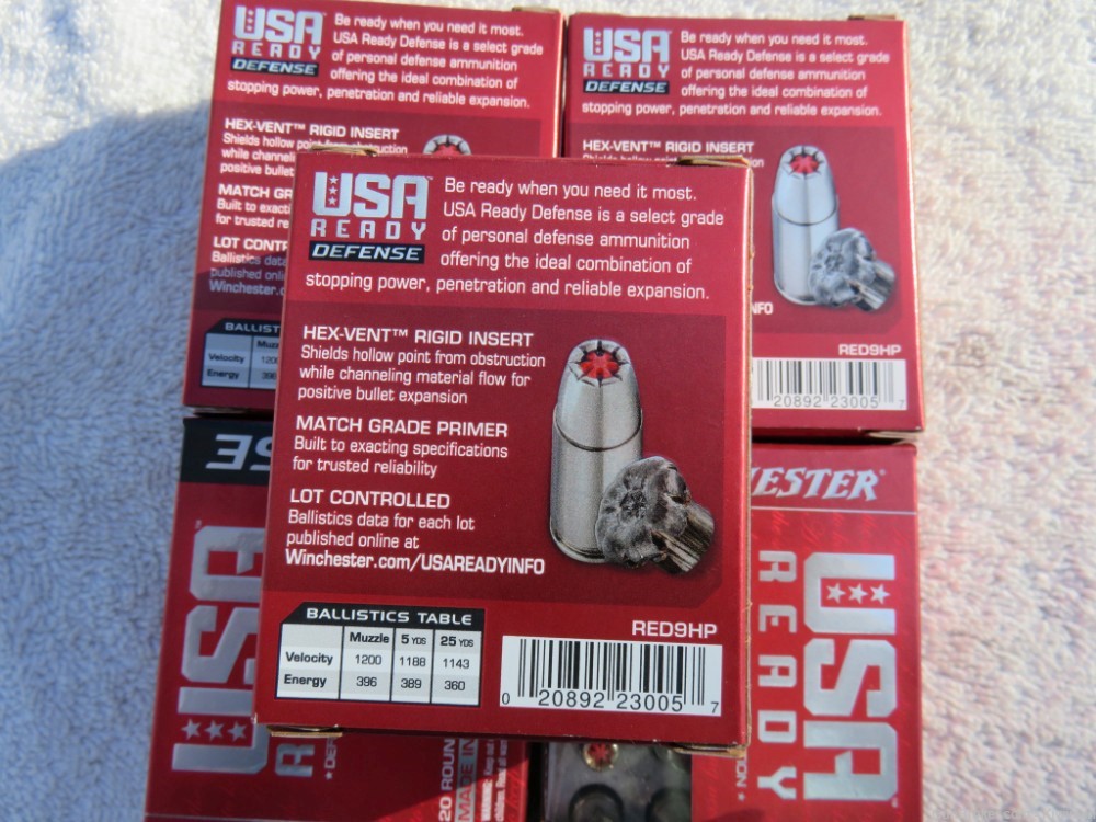 Winchester 9mm +P 124grain 100 Rounds Red HP. The Best you can get !-img-11