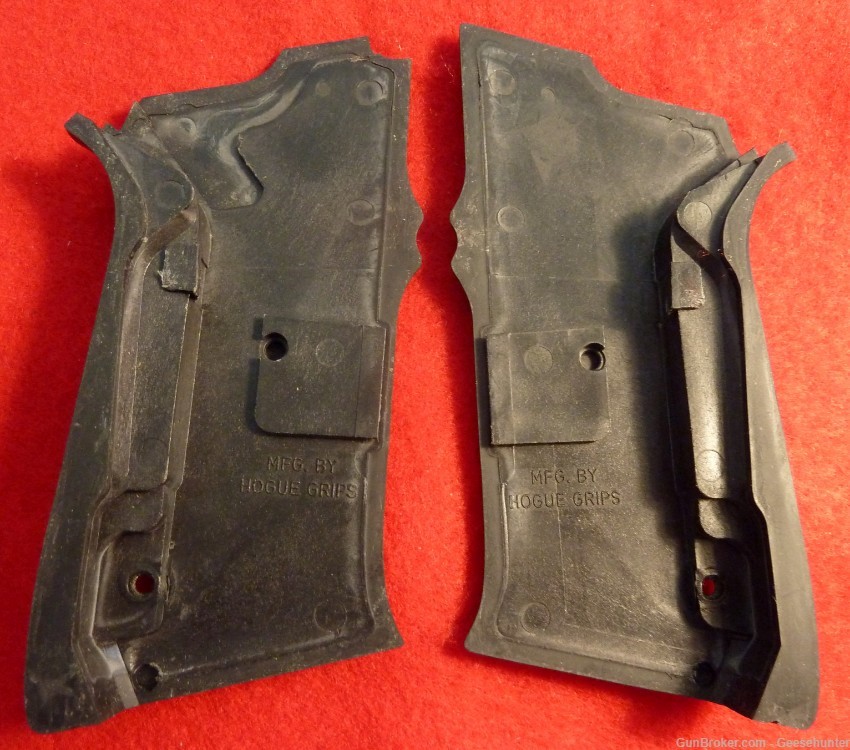 Hogue S&W, Full Size 9mm/40 Caliber Pistol Rubber Grip Panels, Black, # 2-img-3