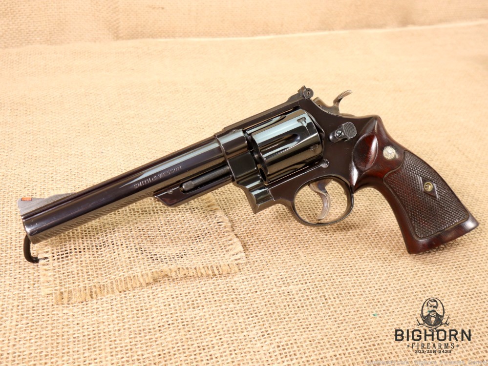 Smith & Wesson/S&W, 1957, Pre-Model 29, .44 Magnum 6.5" Diamond CB Grips -img-1