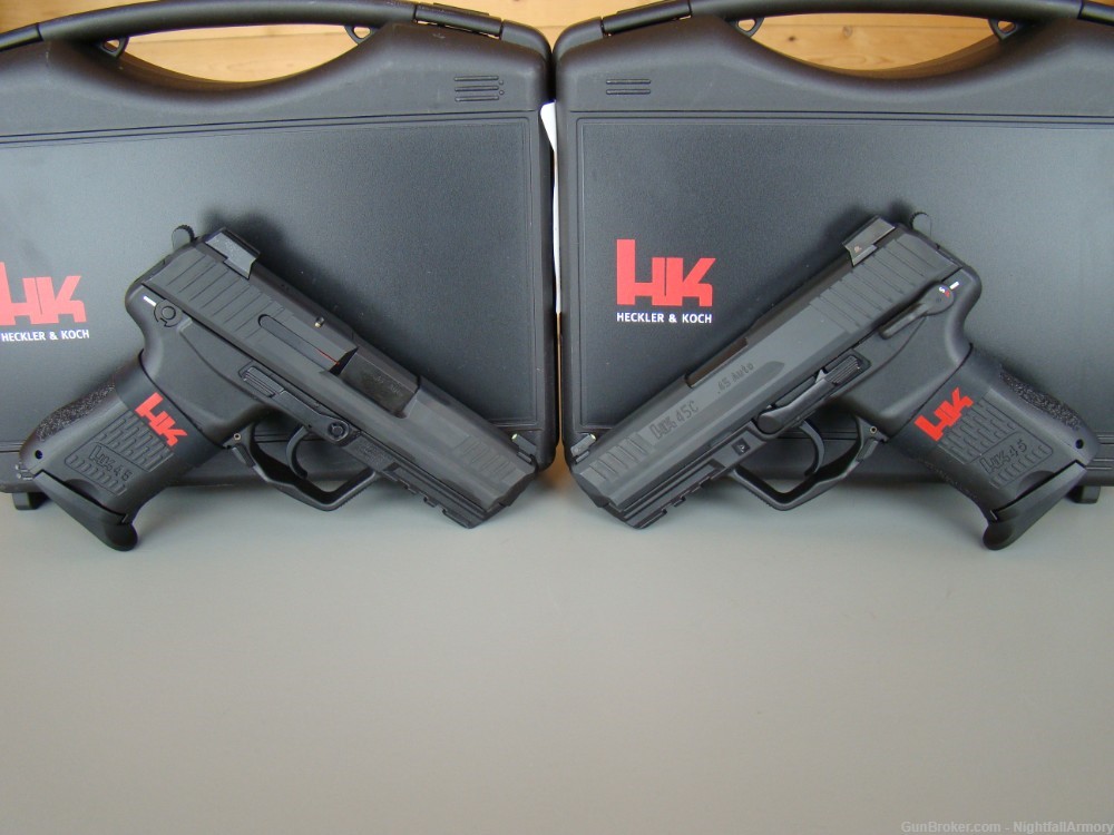 Pair of H&K HK45C V1 HK-45 Compact .45ACP Pistols HK 45 consec serial #'s!-img-0