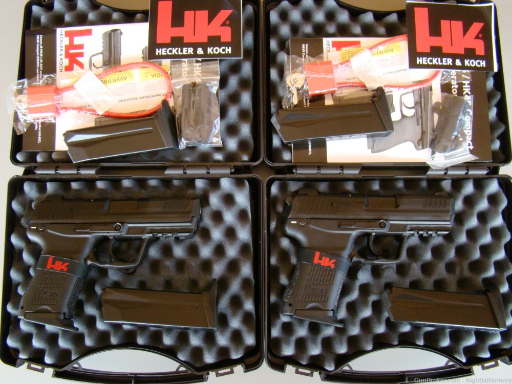 Pair of H&K HK45C V1 HK-45 Compact .45ACP Pistols HK 45 consec serial #'s!-img-4