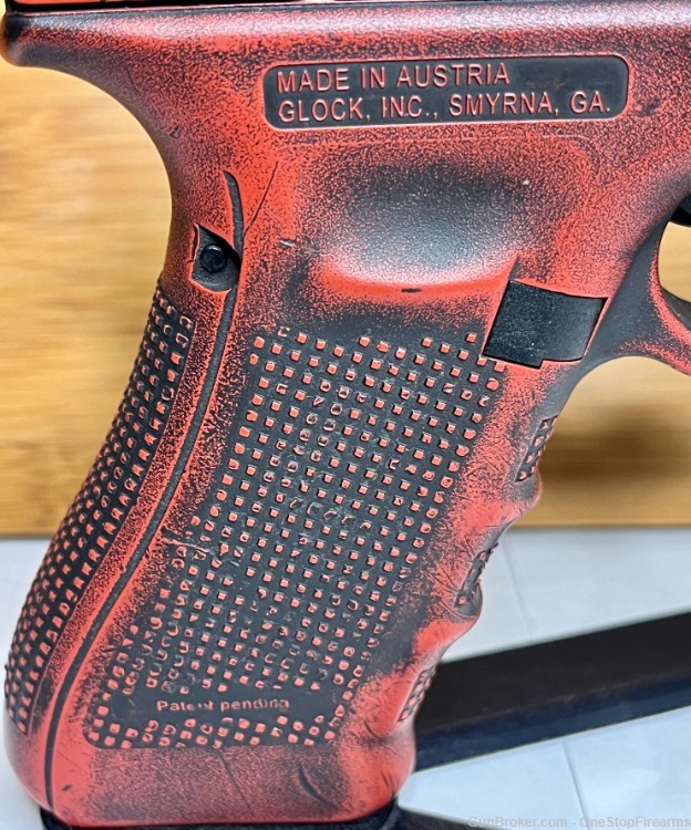 Custom Glock 22 Deadpool Battleworn Gen 4 .40 Engraved Pistol-img-9