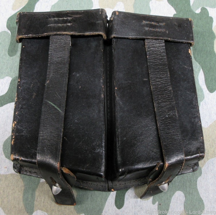 West German G1 FAL 2 Mag Leather Pouch 7.62 Nato -img-0