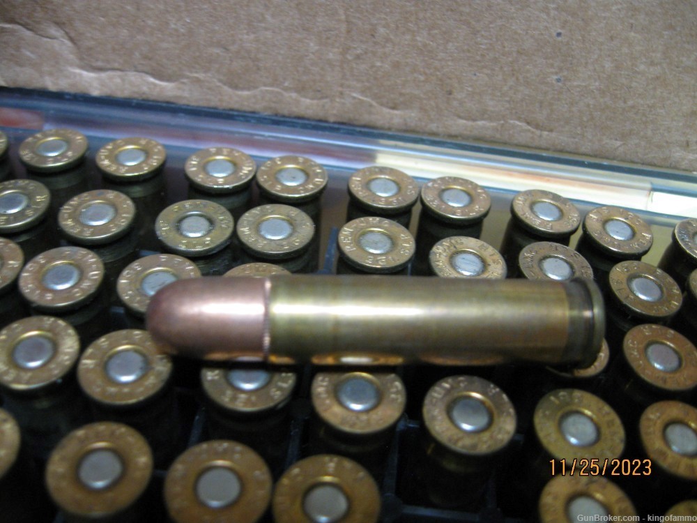 Excell 50 rds Remington .351 WIN. SELF LOADING 177gr FMJ ammo FREE Flip Top-img-1