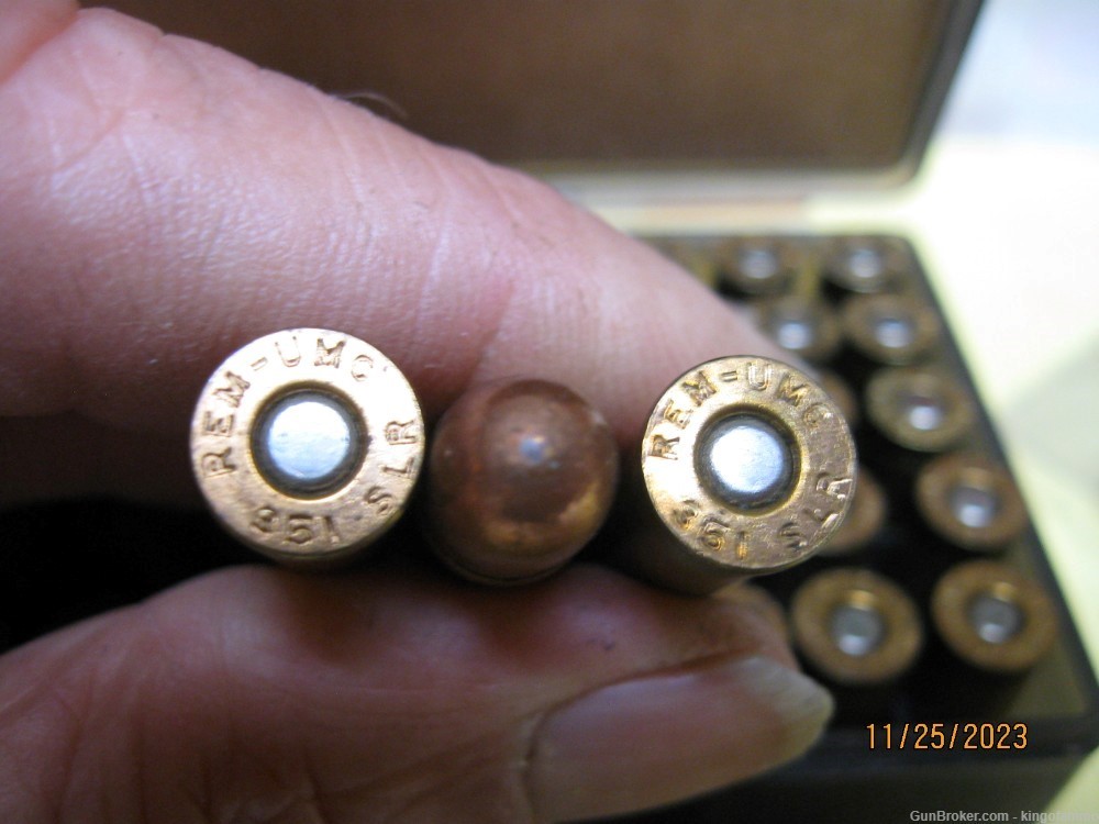 Excell 50 rds Remington .351 WIN. SELF LOADING 177gr FMJ ammo FREE Flip Top-img-5