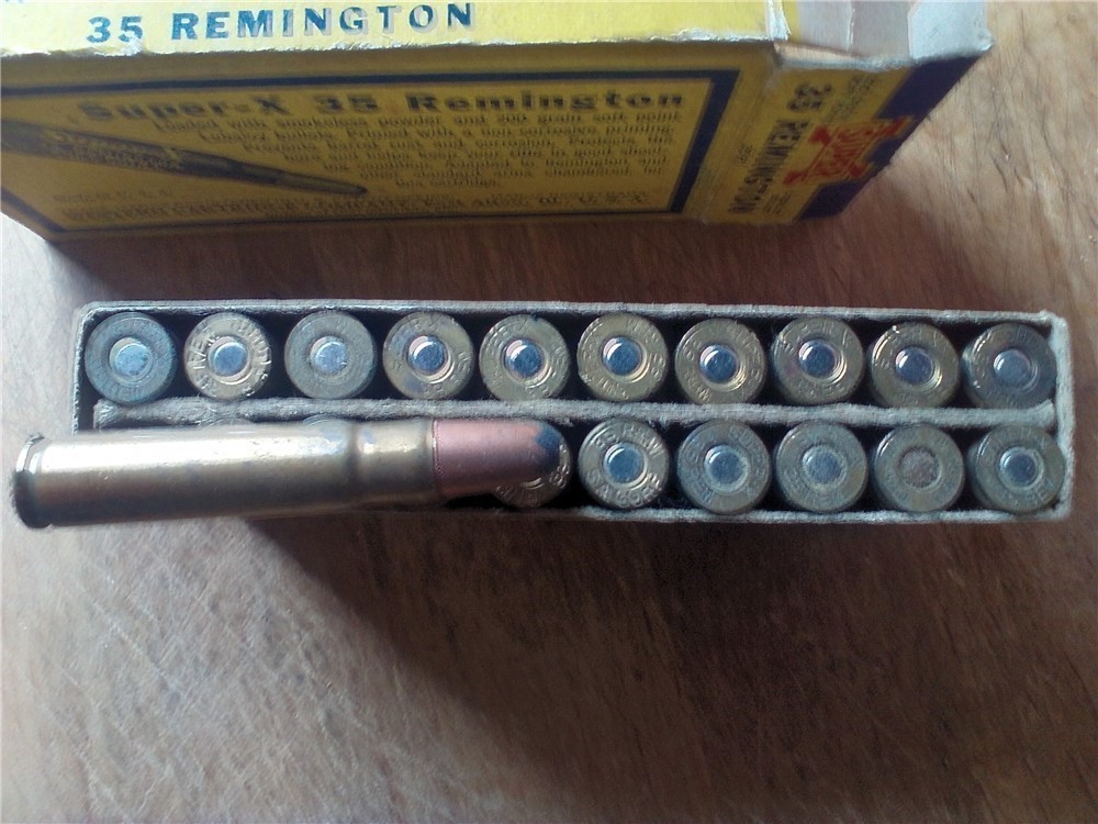 Vintage Western Super-X 35 Remington LUBALOY 200 GR.SP AMMO-img-1