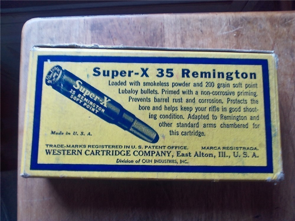 Vintage Western Super-X 35 Remington LUBALOY 200 GR.SP AMMO-img-3