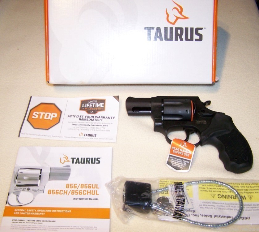 TAURUS 856 .38 SPL+P 2” MATTE BLACK 6-SHOT NIB, LIMITED LIFETIIME WARRANTY -img-0