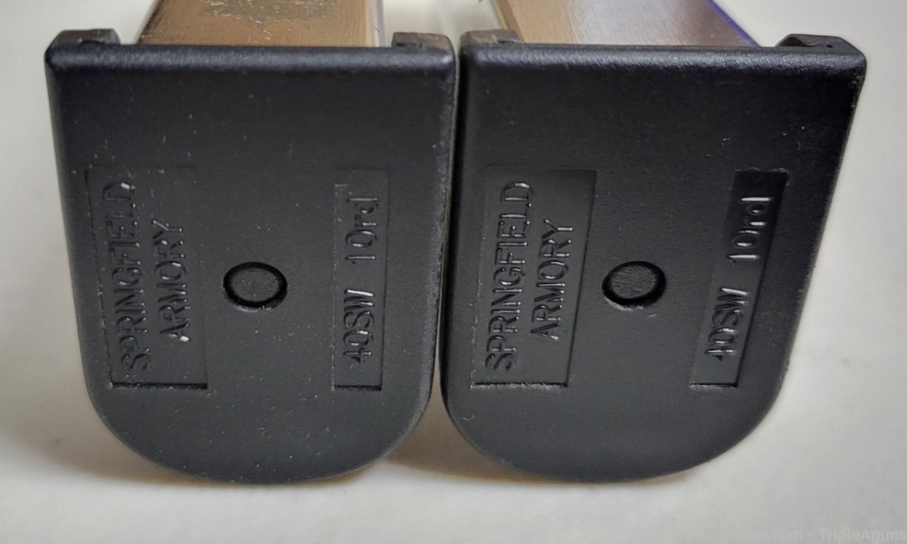 Springfield Armory XD40 40S&W 10rd fullsize magazines lot of 2 used -img-4