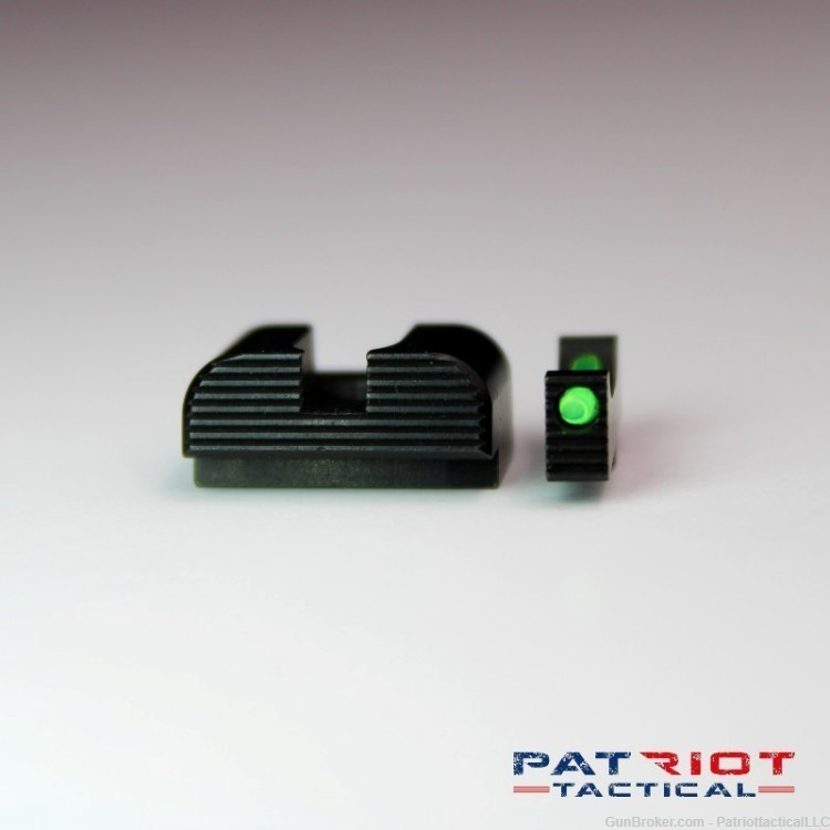 PT Custom Green Fiber Optic Sight Set for Glock-img-1