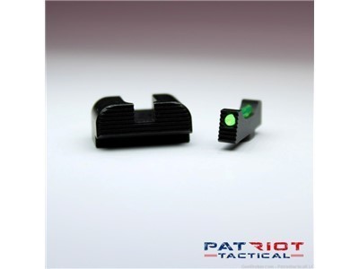 PT Custom Green Fiber Optic Sight Set for Glock