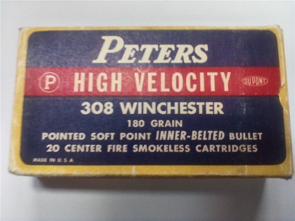 VINTAGE PETERS hIGH VELOCITY 308 WINCHESTER SP INNER BELTED BULLETS-img-0