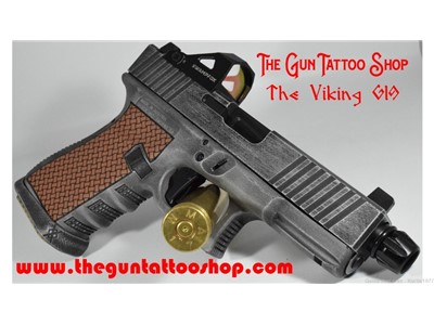 Glock 19 Gen 3 Custom Viking Theme Upgraded Engraved and Cerakote