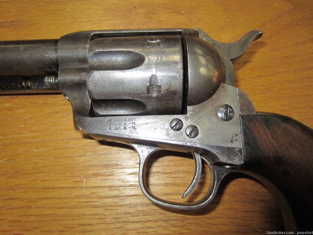 Very Interesting U.S. Cavalry Revolver Colt SAA 45 circa 1883-img-1