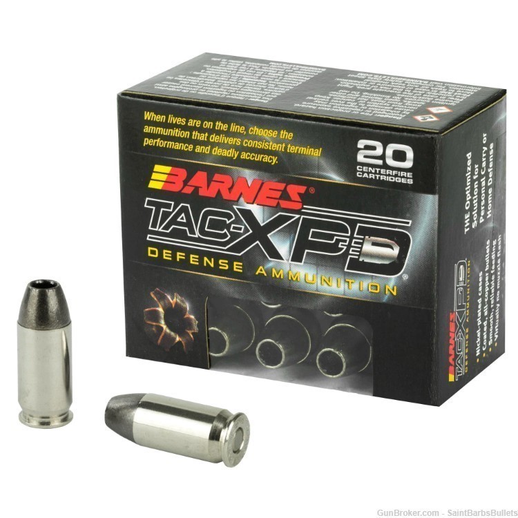 Barnes TAX-XPD .45 ACP +p 185gr HP - 20 Rounds-img-0