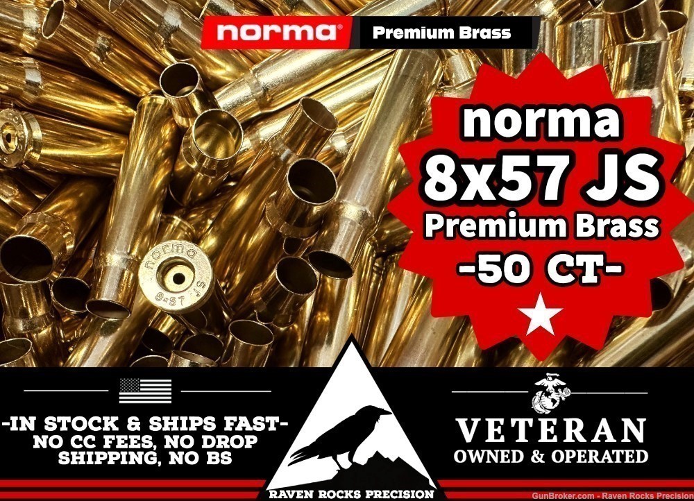8mm Mauser brass, Norma 8x57 JS-img-0