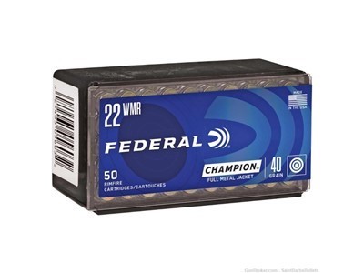 Federal Champion Training .22 WMR 40 Grain FMJ - 50 Rounds