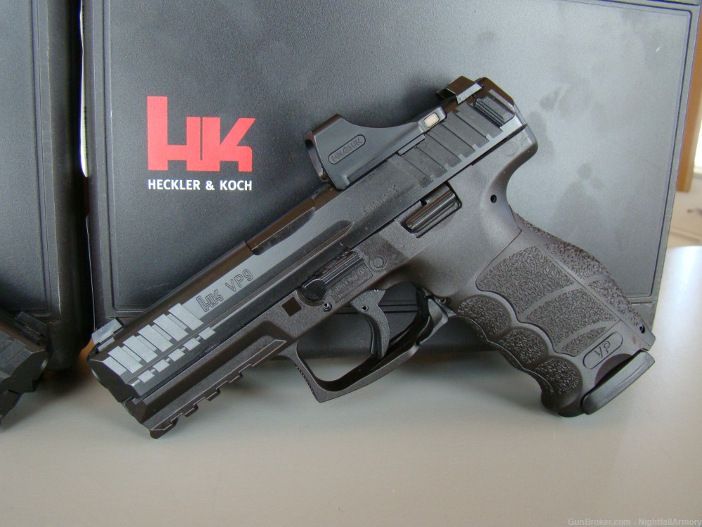 Pair of H&K VP9 OR 9mm pistols w Holosun SCS green dot 2 moa HK 9 consec #s-img-2