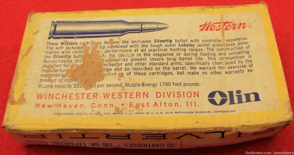 Western 250 Savage 100 gr. Expanding Silvertip 20 cartridges ammo-img-2