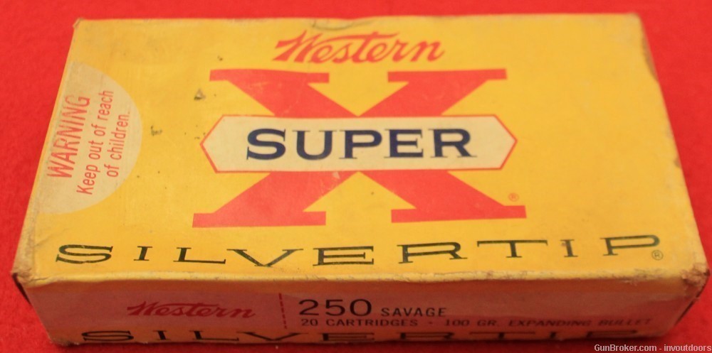 Western 250 Savage 100 gr. Expanding Silvertip 20 cartridges ammo-img-1