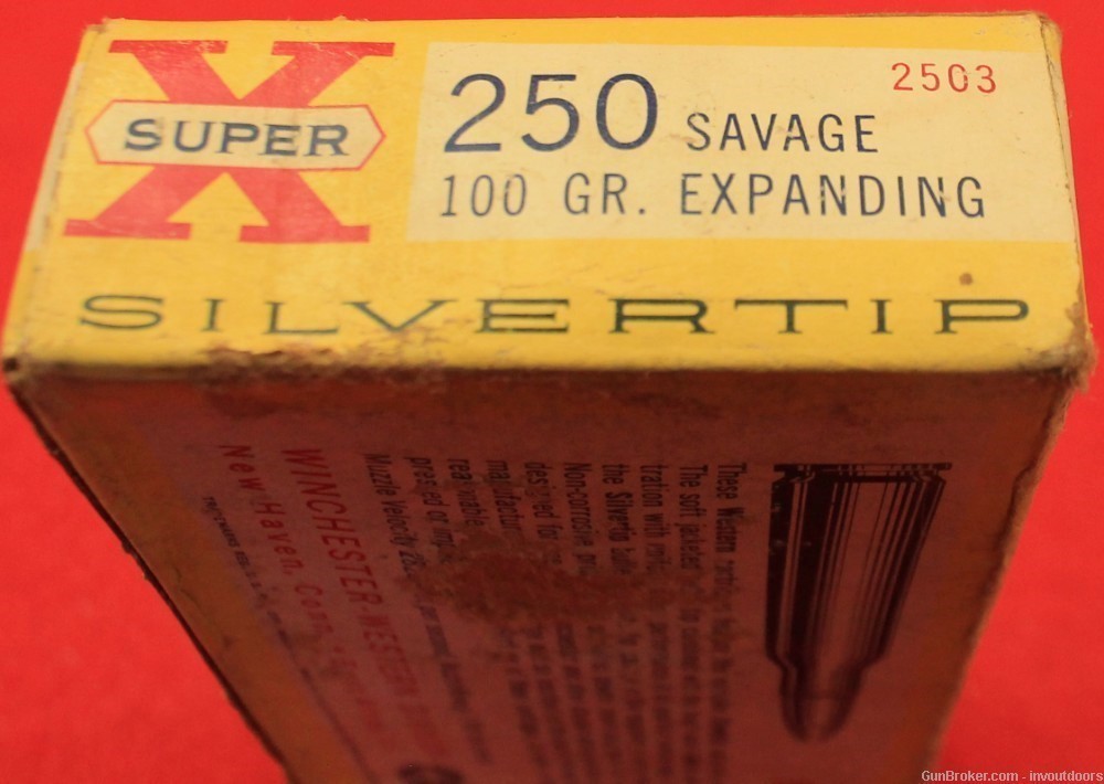 Western 250 Savage 100 gr. Expanding Silvertip 20 cartridges ammo-img-3