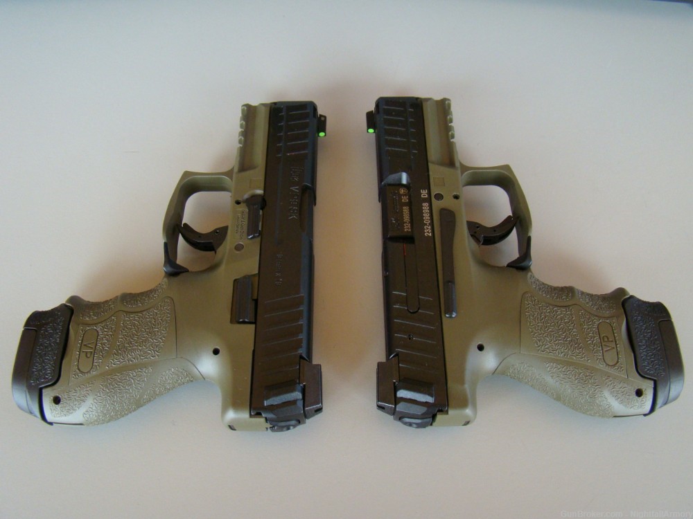 Pair of H&K VP9SK 9mm Pistols OD Green 12rd 15rd consec serial #s HK VP9-SK-img-9
