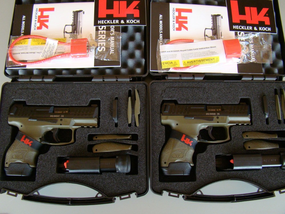 Pair of H&K VP9SK 9mm Pistols OD Green 12rd 15rd consec serial #s HK VP9-SK-img-4