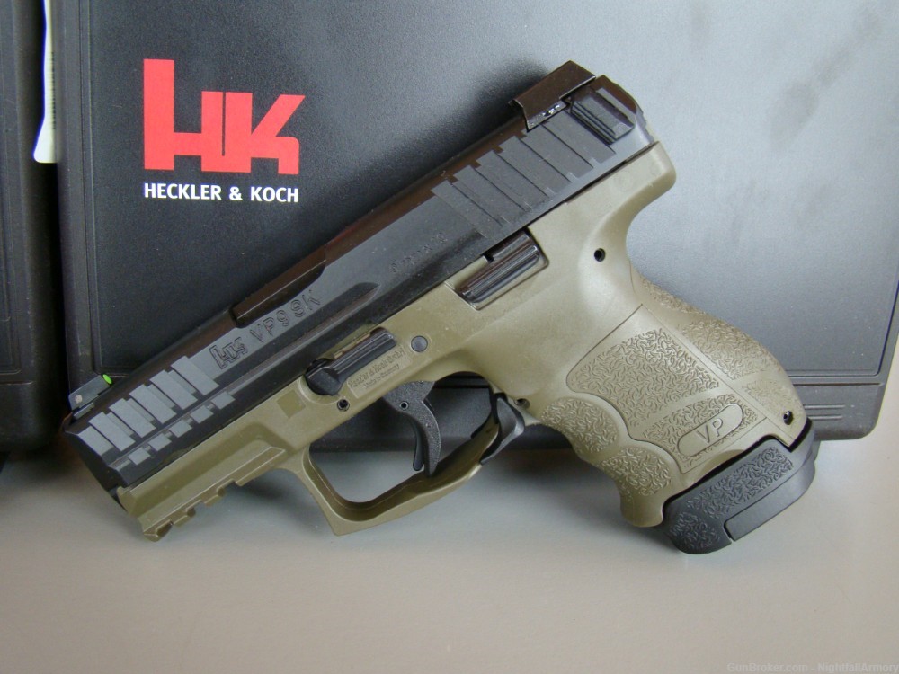 Pair of H&K VP9SK 9mm Pistols OD Green 12rd 15rd consec serial #s HK VP9-SK-img-2