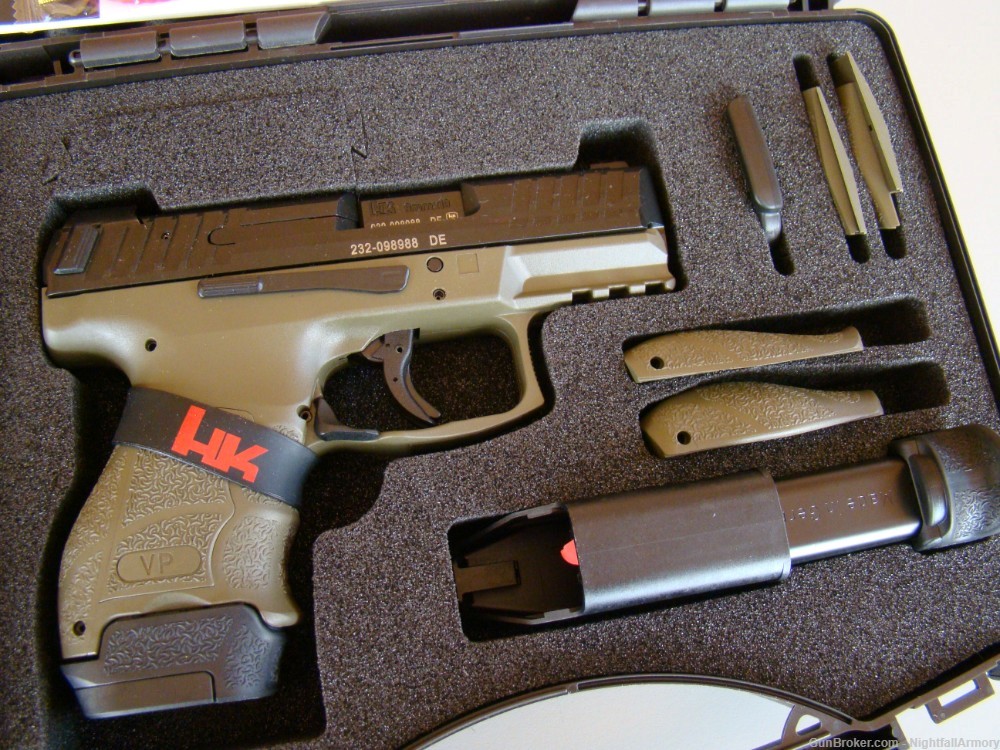 Pair of H&K VP9SK 9mm Pistols OD Green 12rd 15rd consec serial #s HK VP9-SK-img-6
