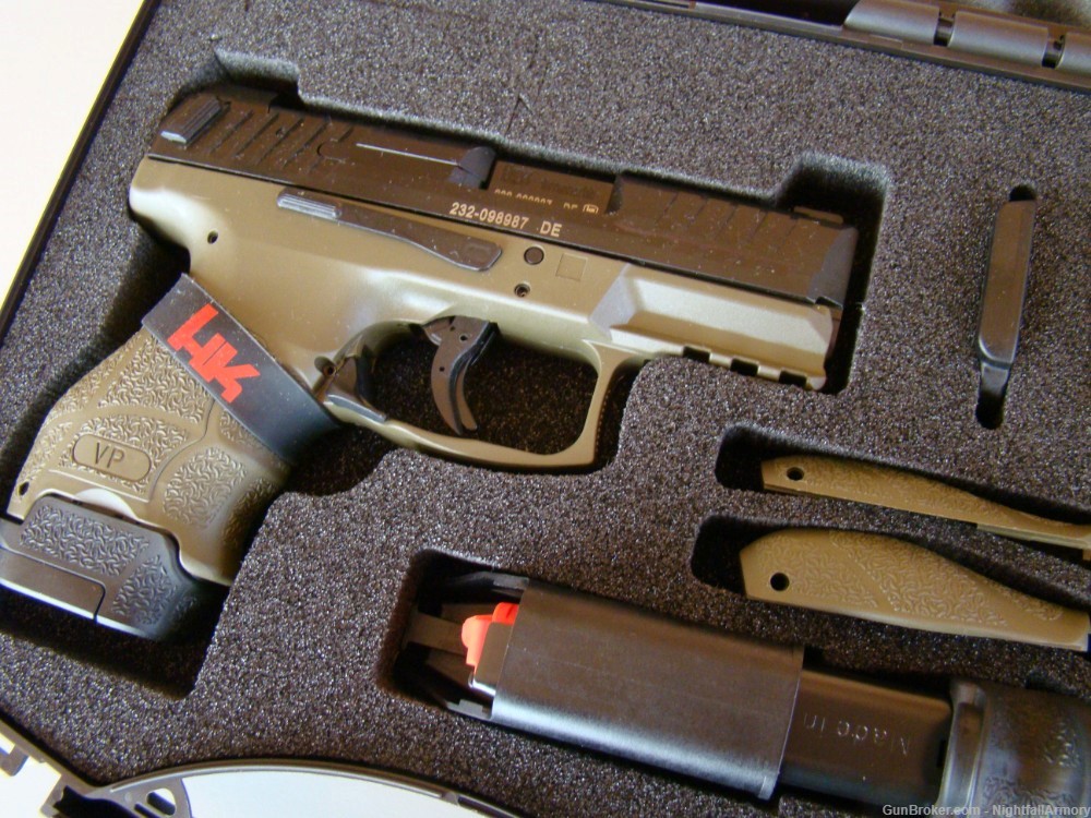 Pair of H&K VP9SK 9mm Pistols OD Green 12rd 15rd consec serial #s HK VP9-SK-img-5