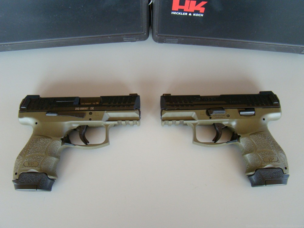 Pair of H&K VP9SK 9mm Pistols OD Green 12rd 15rd consec serial #s HK VP9-SK-img-7