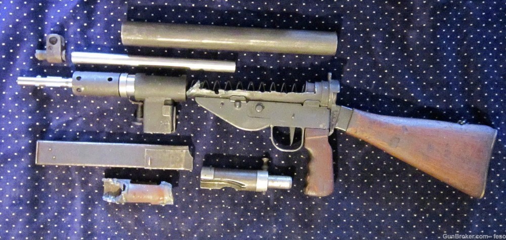 Sten MKV parts kit w/NEW BARREL & TRUNNION, front grip,bayonet,magazine,Mk5-img-1