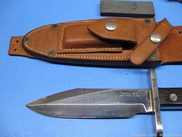 VIETNAM RANDALL MODEL 17 ASTRO FIGHTING KNIFE WITH ORIGINAL SCABBARD (NICE -img-3