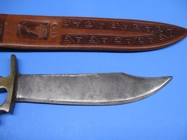 AUSTRALIAN WWII BRASS KNUCKLE KNIFE RANGER KNIFE w/ COLLINS SCABBARD-img-3