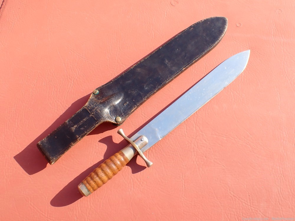 US SPRINGFIELD ARMORY MODEL 1887 HOSPITAL CORPS KNIFE WITH SCABBARD (RARE) -img-2