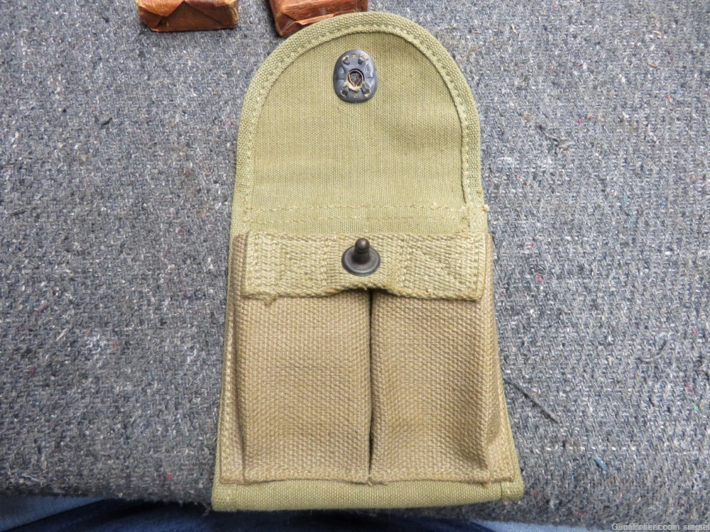 US WWII M1 CARBINE 15RD MAGAZINE IBM & WINCHESTER WITH MAGAZINE POUCH 1943-img-6