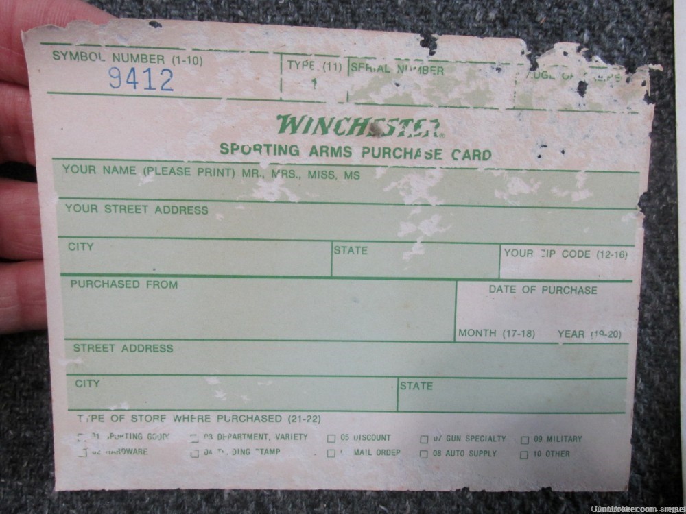 WINCHESTER MODEL 94 CARBINE BOX FROM 1974 GOOD LABEL DOCUMENTS ORIGINAL-img-6