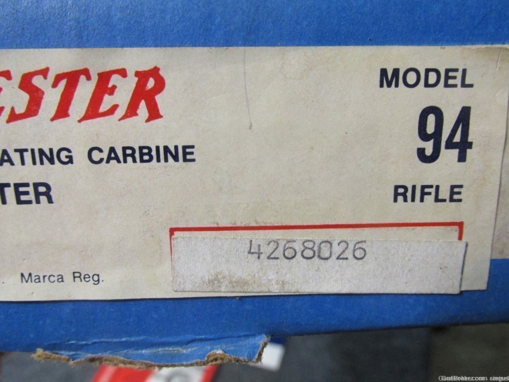 WINCHESTER MODEL 94 CARBINE BOX FROM 1974 GOOD LABEL DOCUMENTS ORIGINAL-img-2