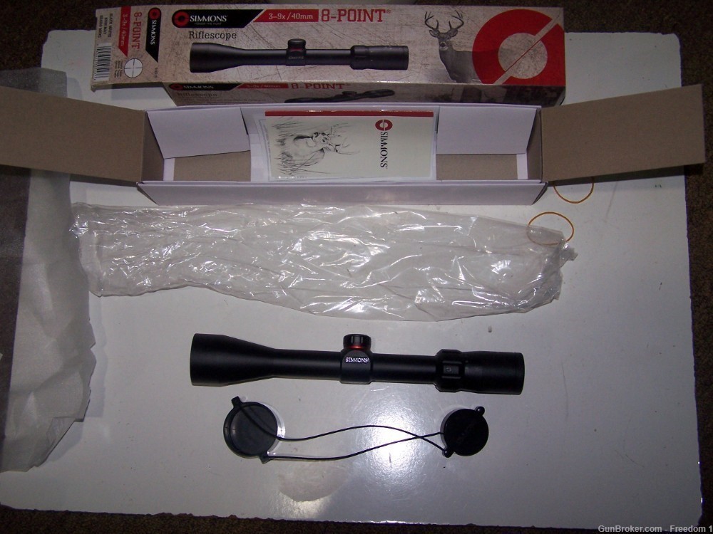 Simmons 3-9x40 8 Point (New) Rifle Scope-img-0