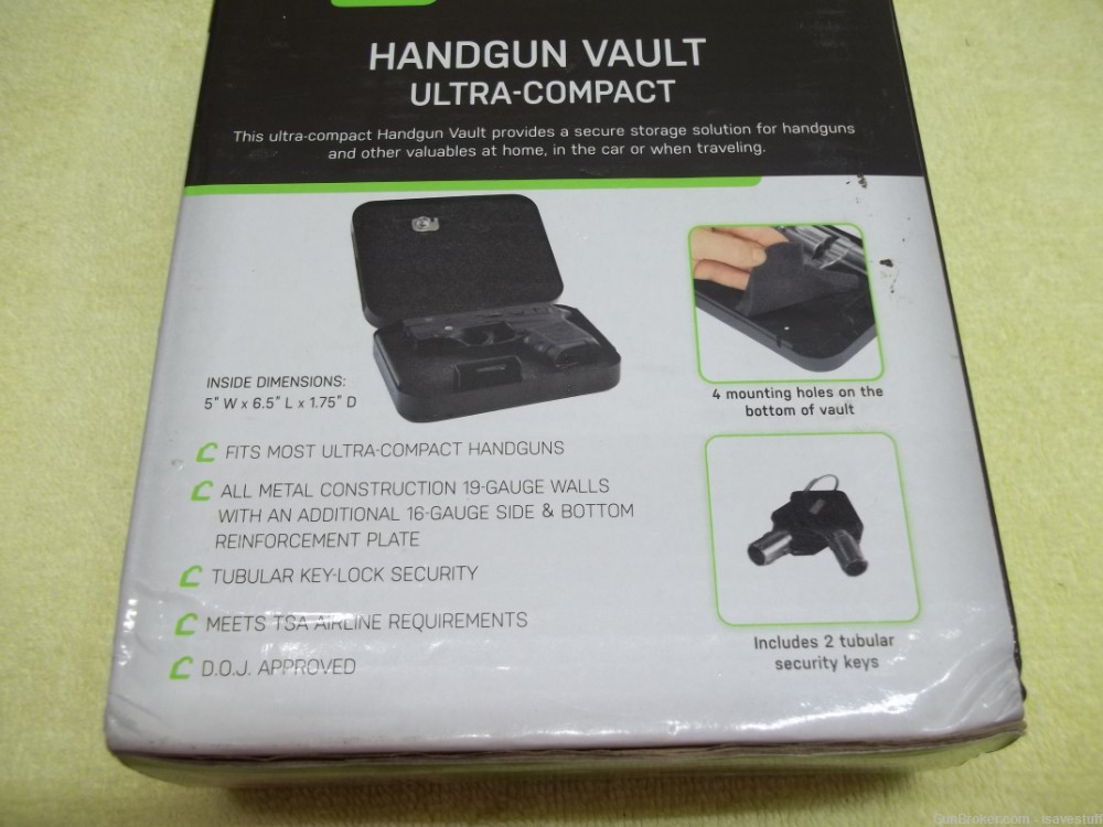 NIB Handgun Vault Lockdown Ultra Compact Sig P238 S&W 36 642 RM380 PPK/S-img-6