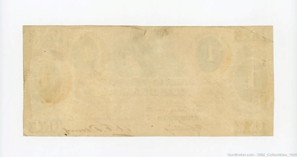 Civil War Era $1 Virginia Bank Note Money Currency-img-1
