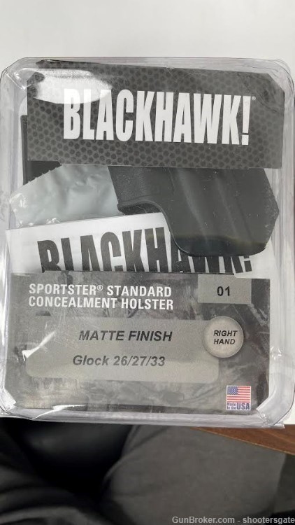 BLACKHAWK Sportster standard concealment holster, RH, G26/27 FREE SHIPPING-img-2