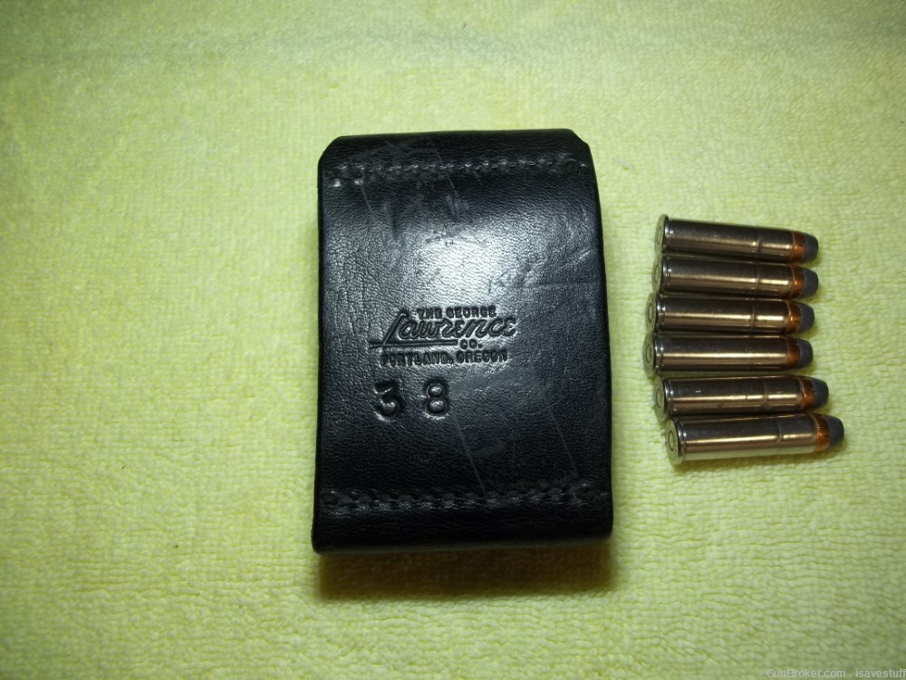 VINTAGE George Lawrence LEO 6 round .38 .357 Ammo Dump Pouch  38+P-img-4