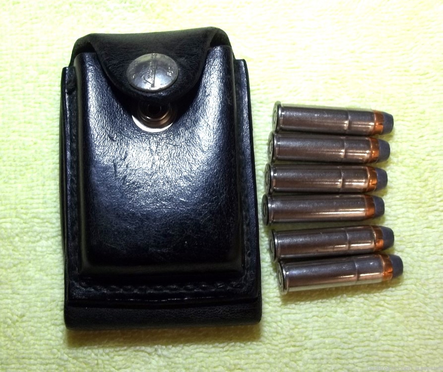 VINTAGE George Lawrence LEO 6 round .38 .357 Ammo Dump Pouch  38+P-img-0