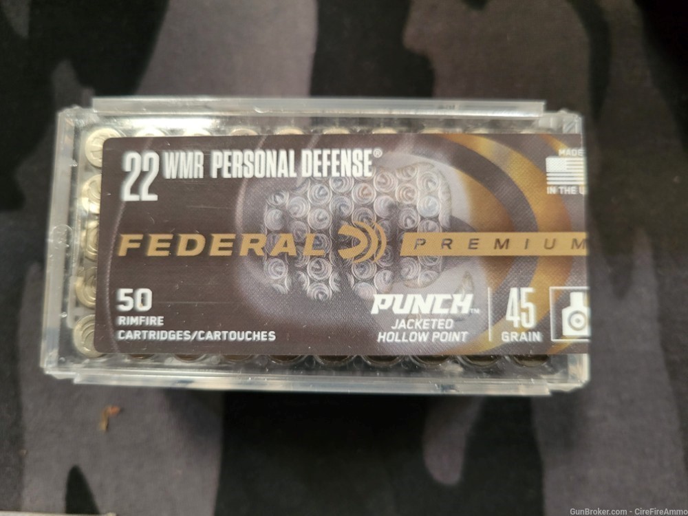 Federal 22 wmr personal defense punch .22 win mag 45 gr. 50 rounds -img-0